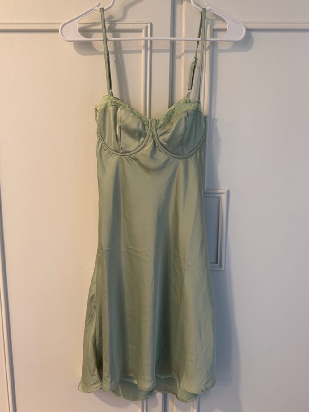 Brand new sage green mini dress princess Polly